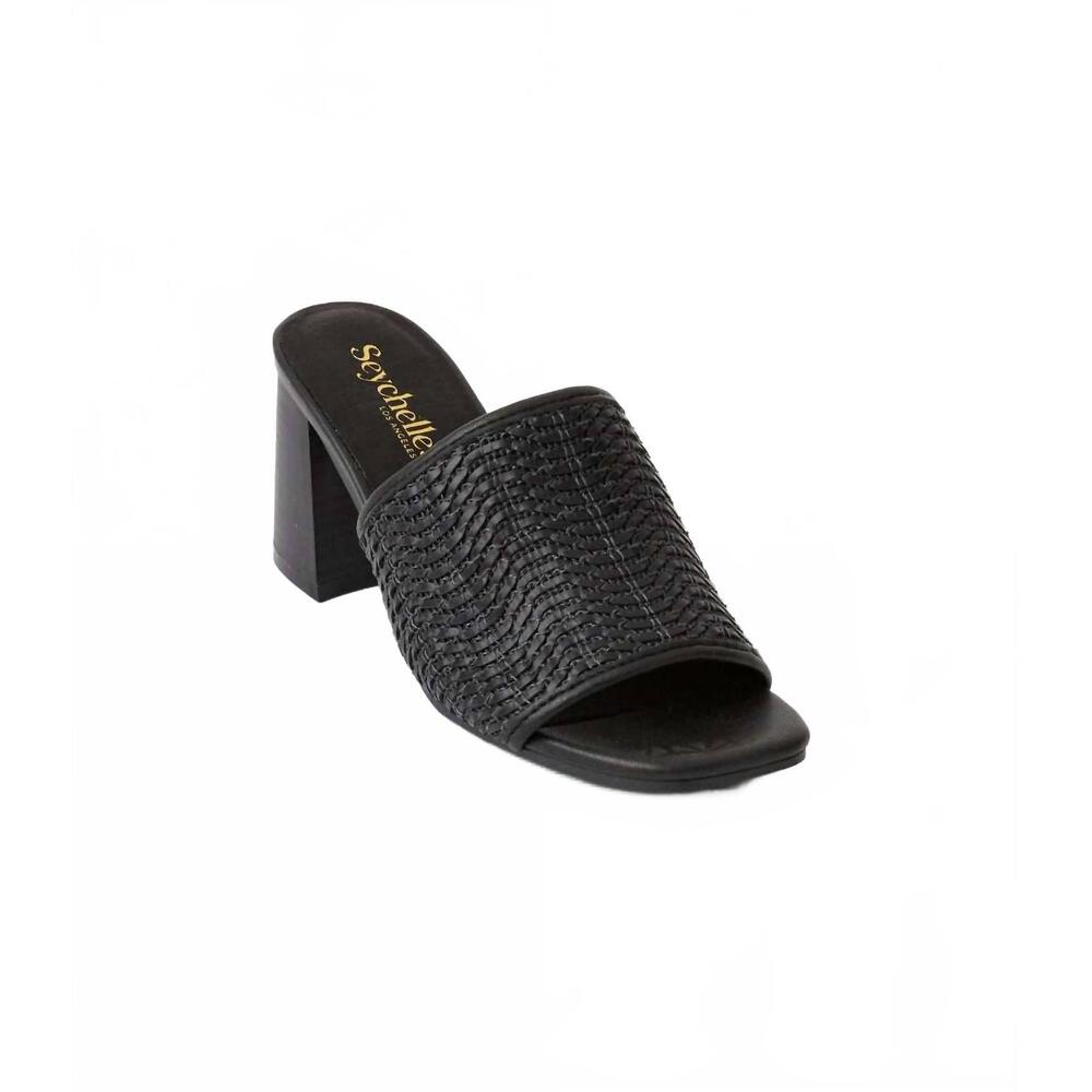 NEW SEYCHELLES women's adapt 3 woven high heel sandals in black